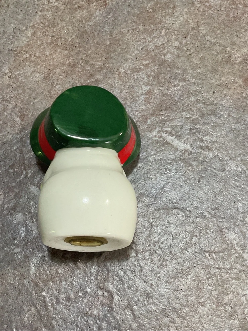Hallmark Cream, Black, Red and Green Ceramic Snowman Couple Figurines